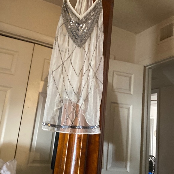 Small see through blouse embellished silver overtones - Picture 1 of 8